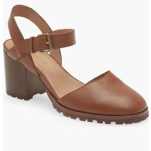 New in Box Madewell Claudie Heeled Lugsole Mary Jane in Leather sz 9